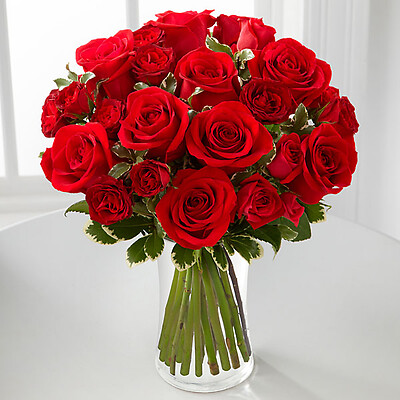 The Red Romance Rose Bouquet