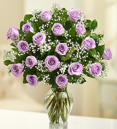 Rose Elegance Premium Long Stem Purple Roses