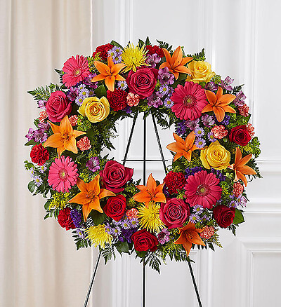 Serene Blessings Standing Wreath- Bright