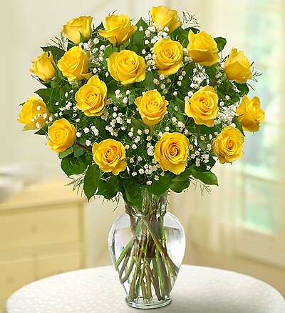 Rose Elegance Premium Long Stem Yellow Roses